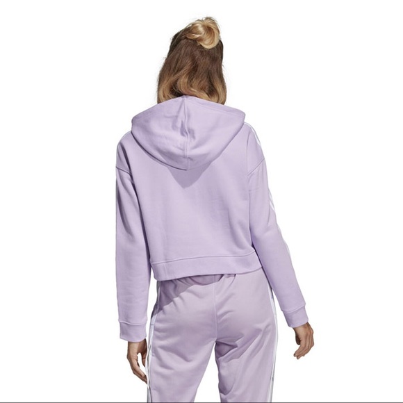 Adidas purple cropped hoodie - Picture 3 of 7